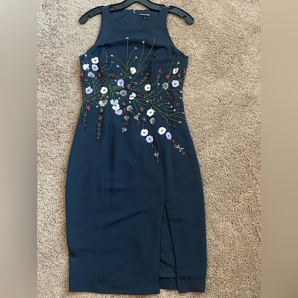 Gianni Bini Grey Beaded Dress